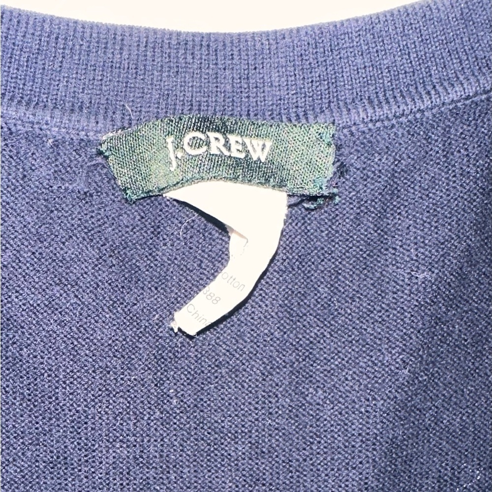 J. Crew Navy Blue Shift Dress with tie at neck - Picture 2 of 2